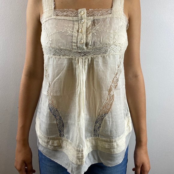 STEPHANIE VAILLE PARIS DELICATE BUTTON-UP CAMISOLE SZ S - Picture 5 of 12